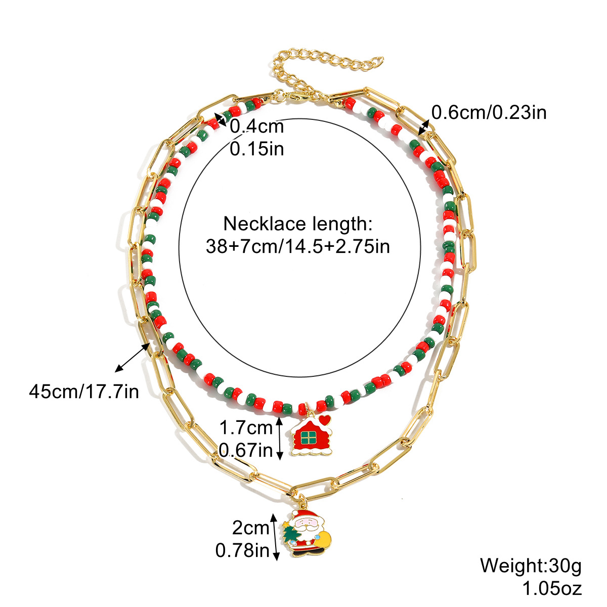 N2309-2 Rice Bead Double Layer