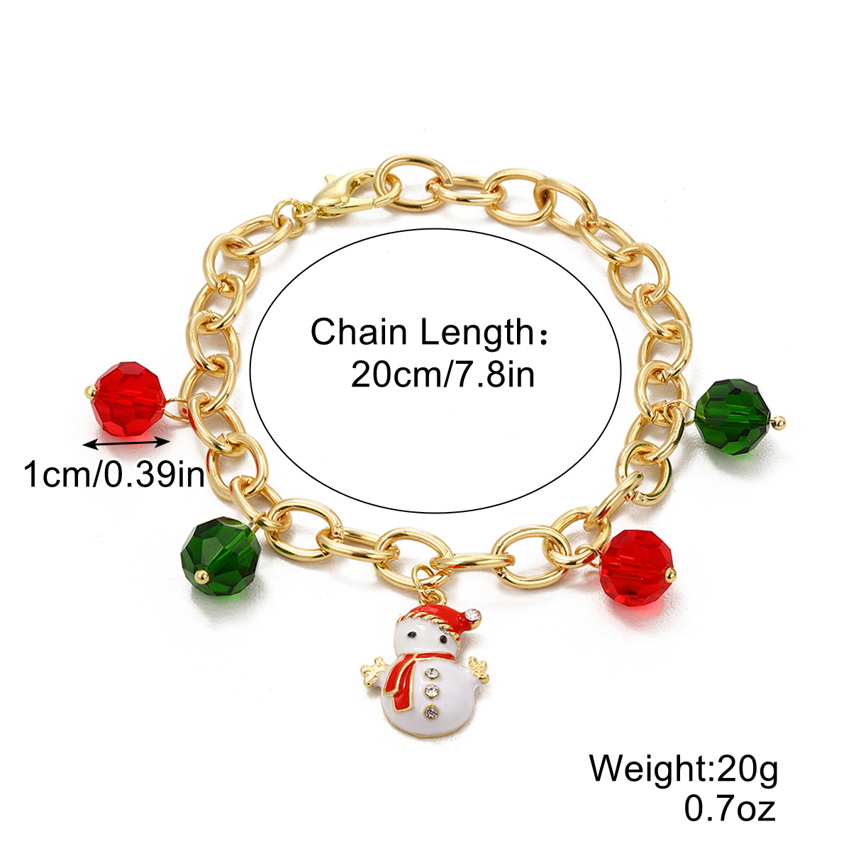 S2210-3 Crystal Snowman Bracelet