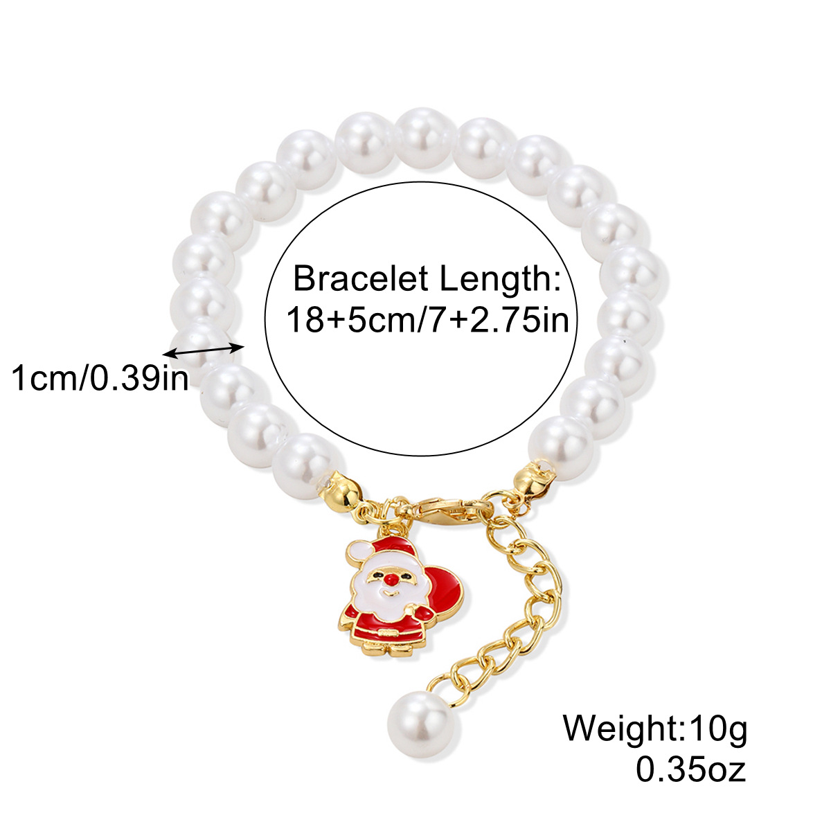 S2210-4 Santa Claus Pearl Bracelet