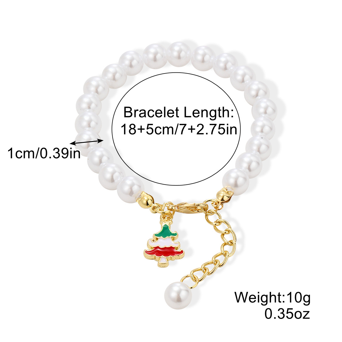 S2210-6 Christmas Tree Pearl Bracelet