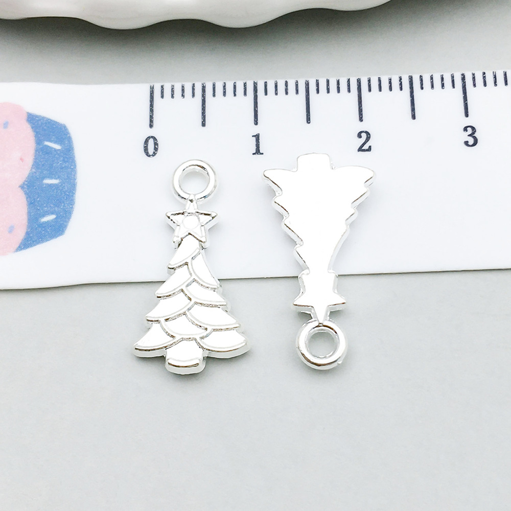 1 bright silver christmas tree 10*20mm-1g-20038