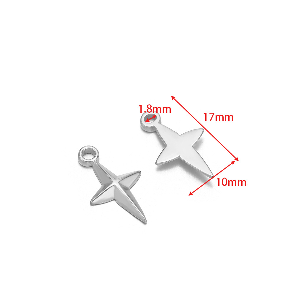 10*17mm cross with 1.8mm single hole steel color inside