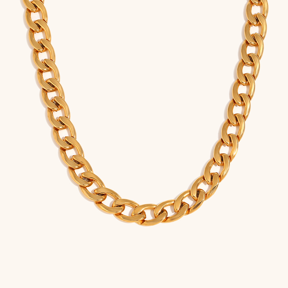 Simple basic polished chain-gold