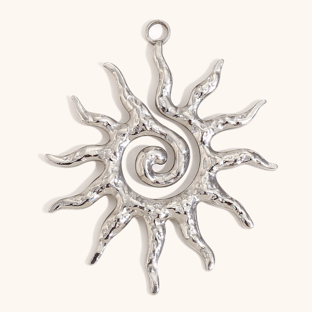 Sun pendant-steel color