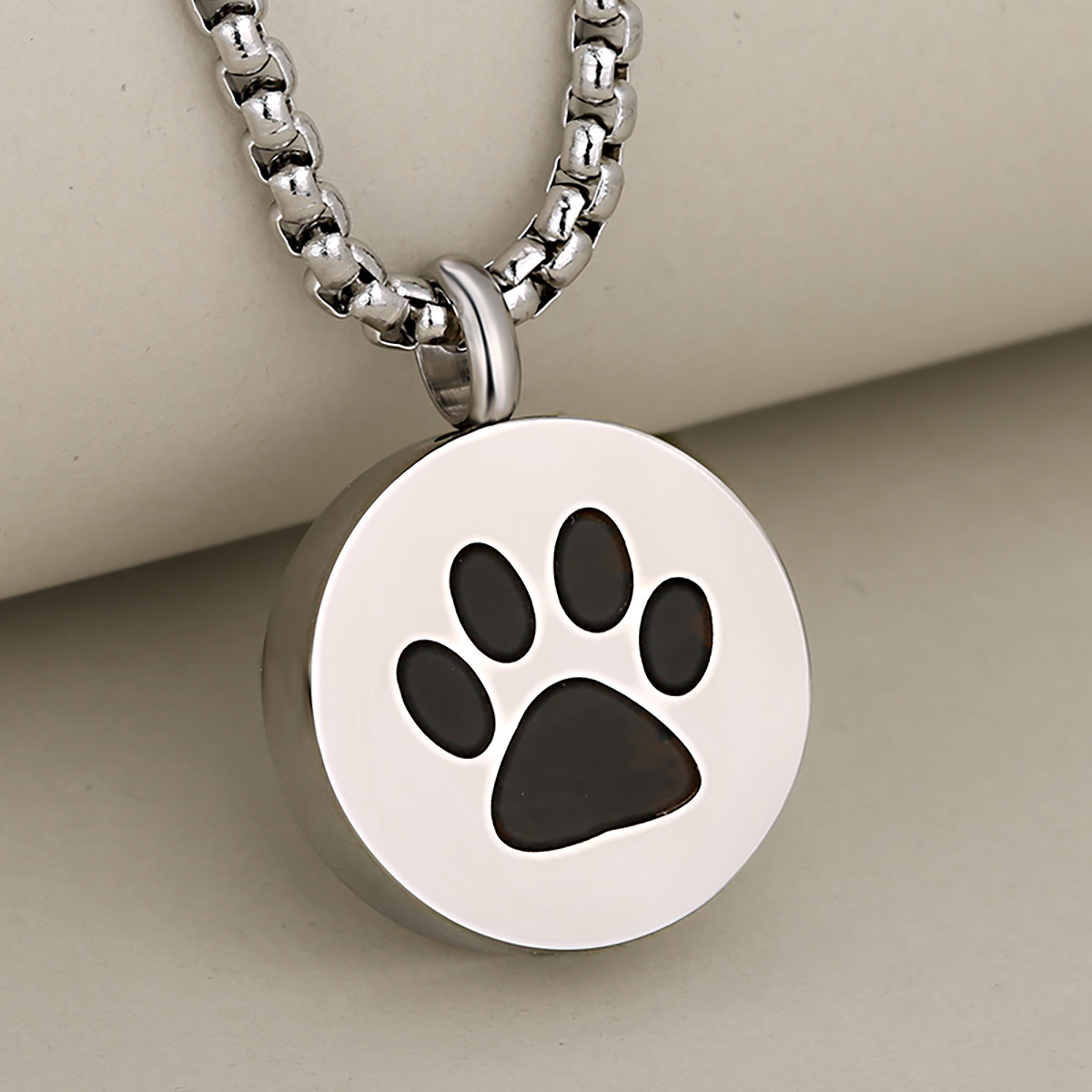 Steel color paw print