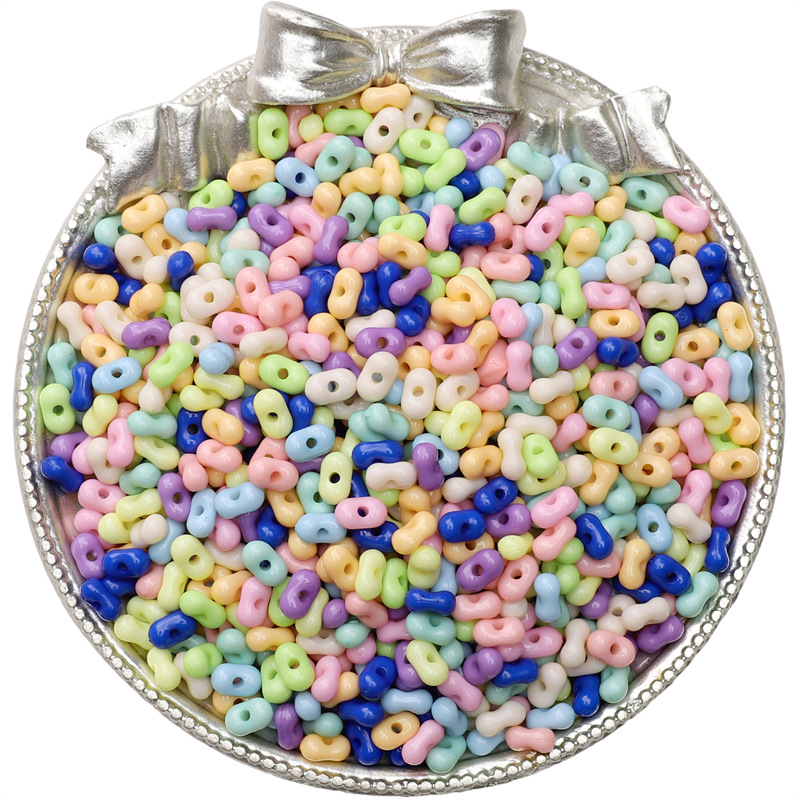 Solid color peanut beads