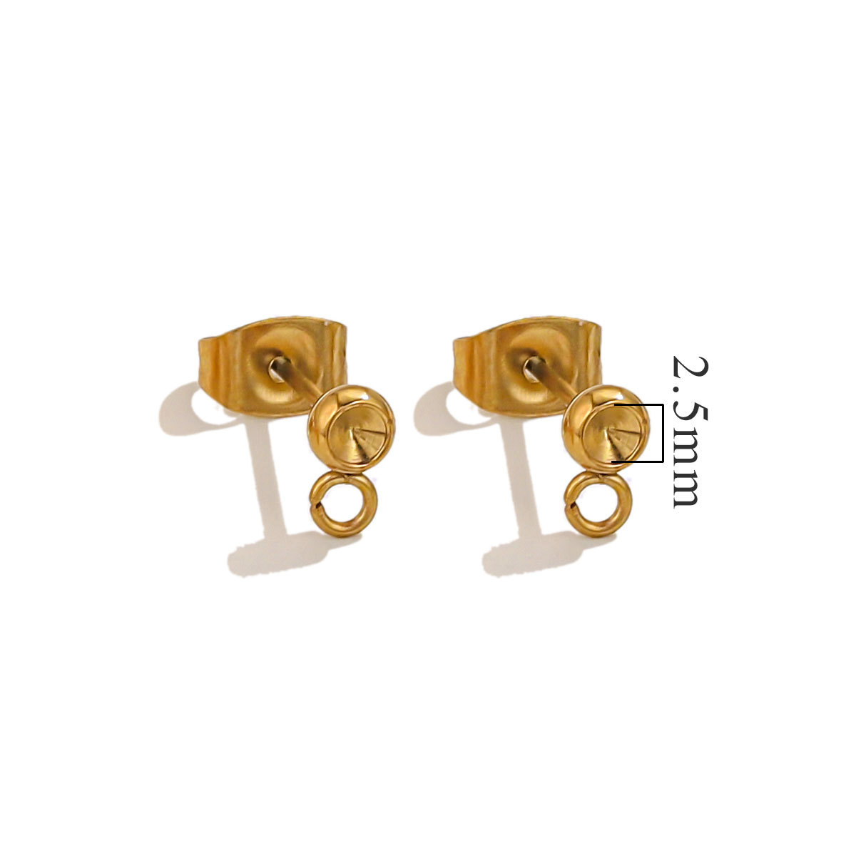 With ring 2.5mm-gold