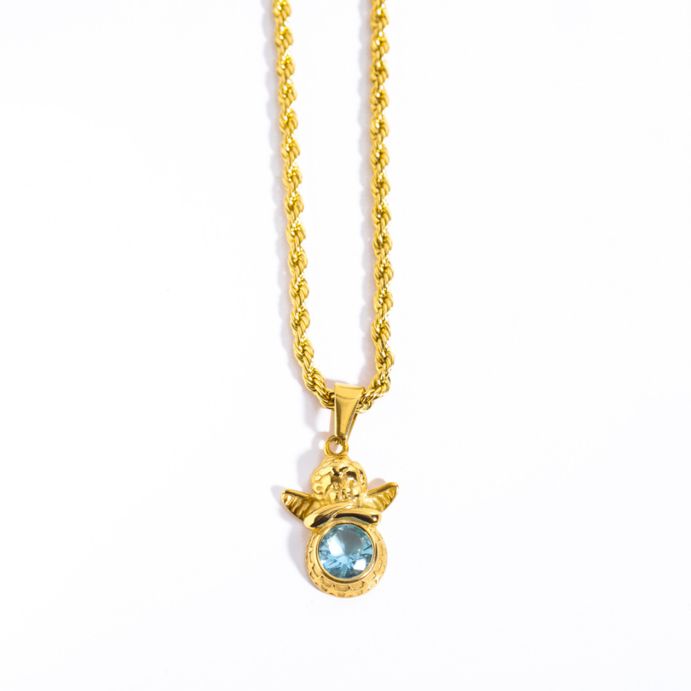 March-light blue [Pendant Twist Chain]]