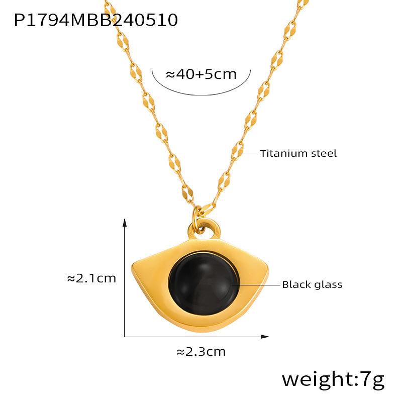 P1794-Gold black glass