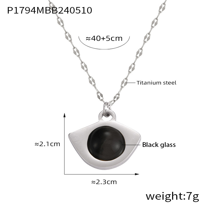 P1794-Steel black glass