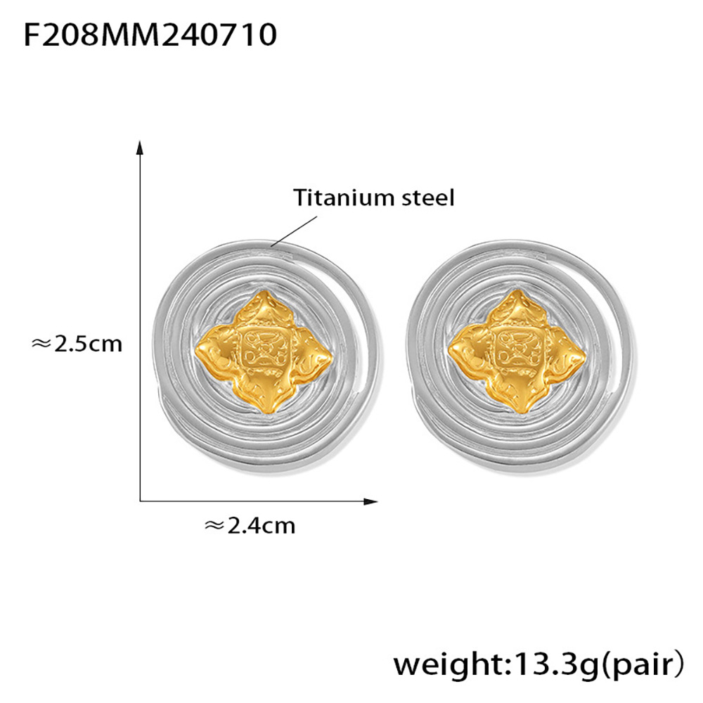 F208-豁口间金耳环