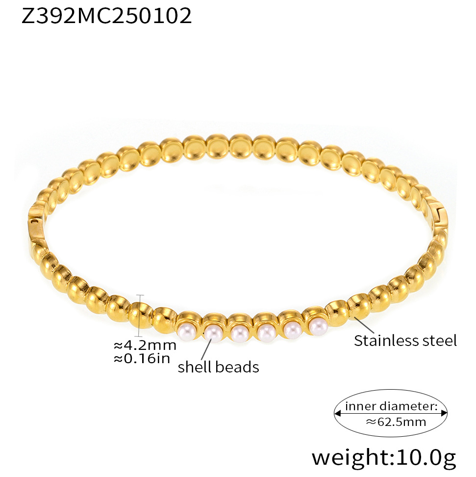 Z392-gold pearl bracelet