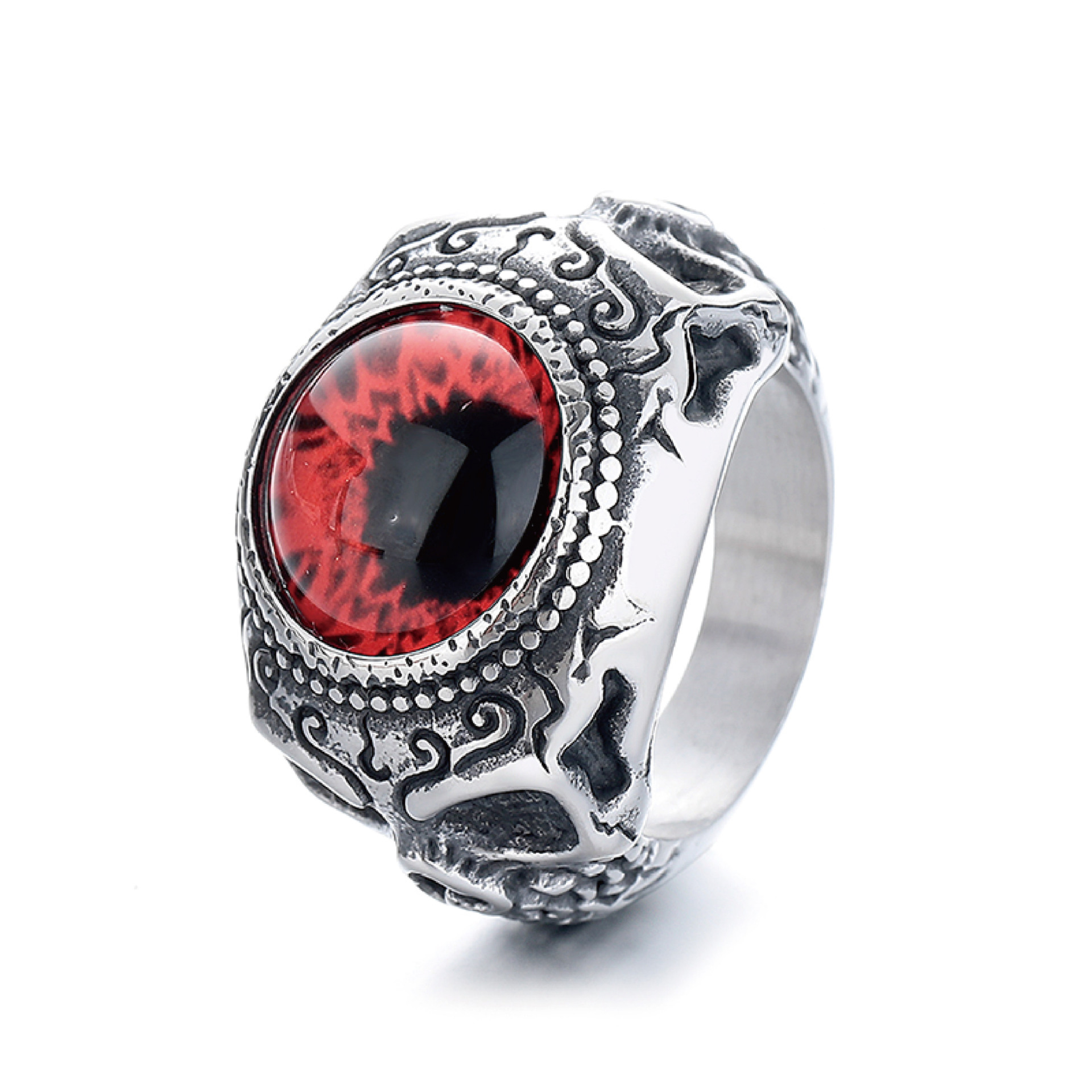 Titanium steel devil's eye ring type d