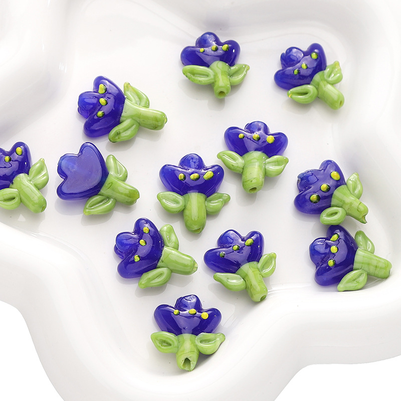 Klein blue flower 18x22mm 1 piece/pack