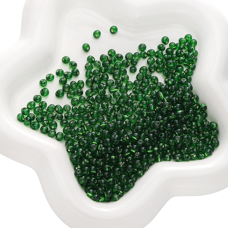 Emerald green 4mm 10g/pack about 110 pieces