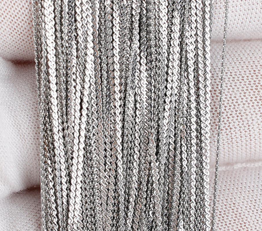 Flat S chain steel color 10 45cm