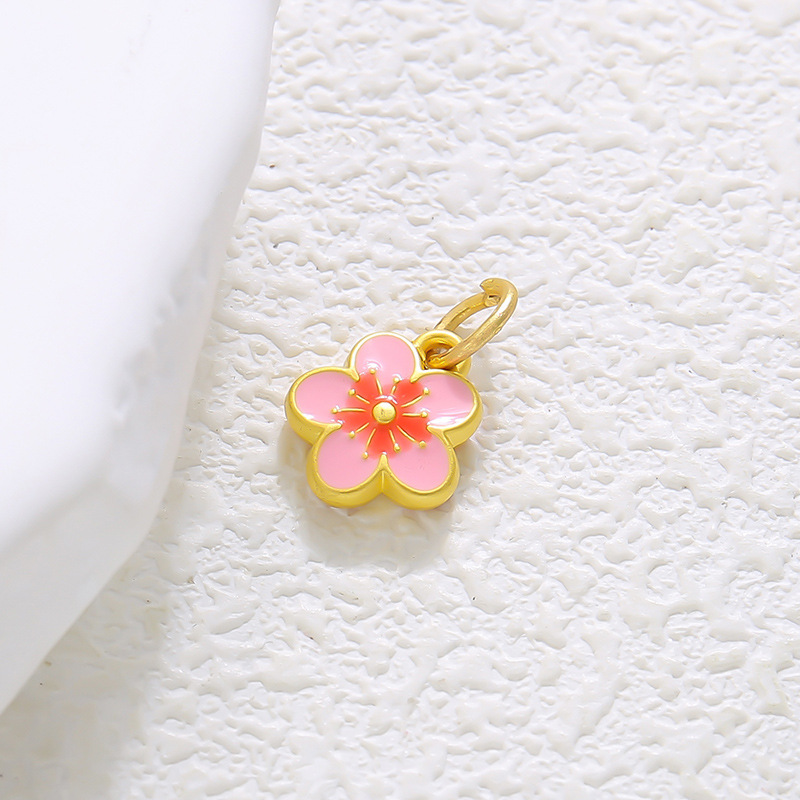 Pink cherry blossom pendant