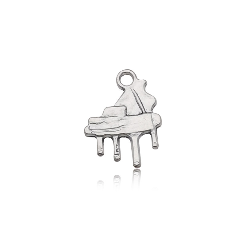 1 antique silver piano 14x19mm-15561/1G