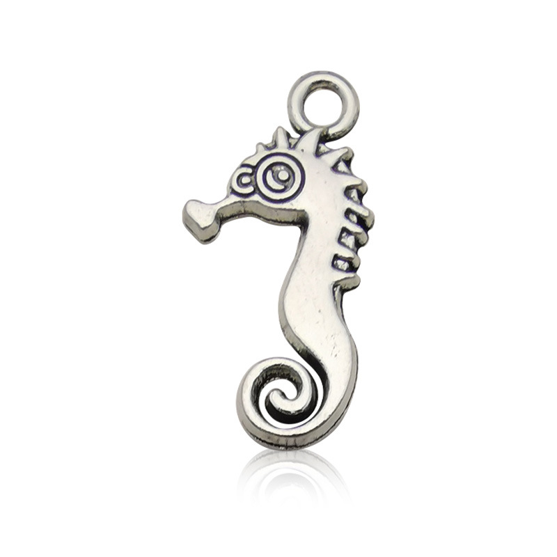 1 antique Silver Ocean Seahorse 13x28mm-11309/1.2g