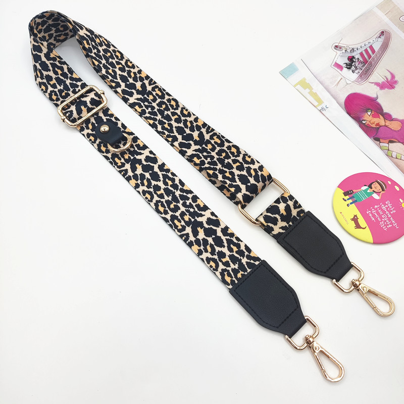 Leopard print shoulder strap