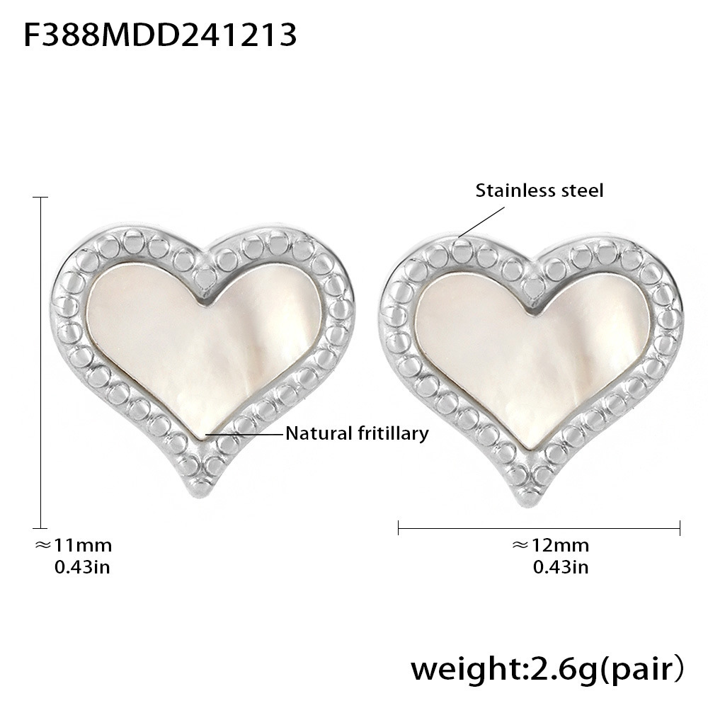 F388-steel color earrings