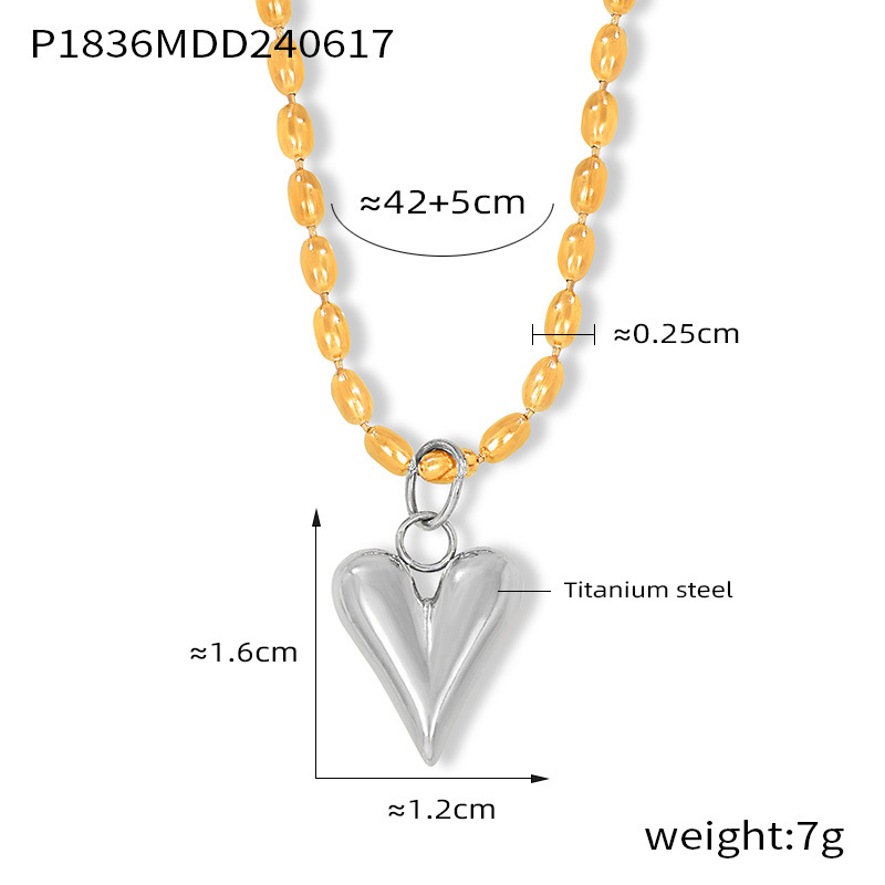 P1836-steel necklace