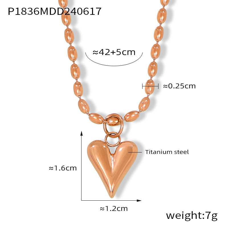 P1836-Rose gold necklace