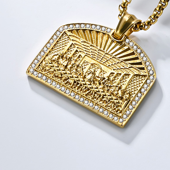 Gold single pendant