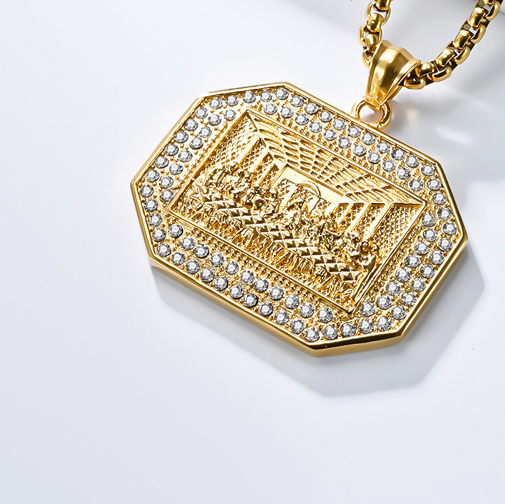 Gold single pendant