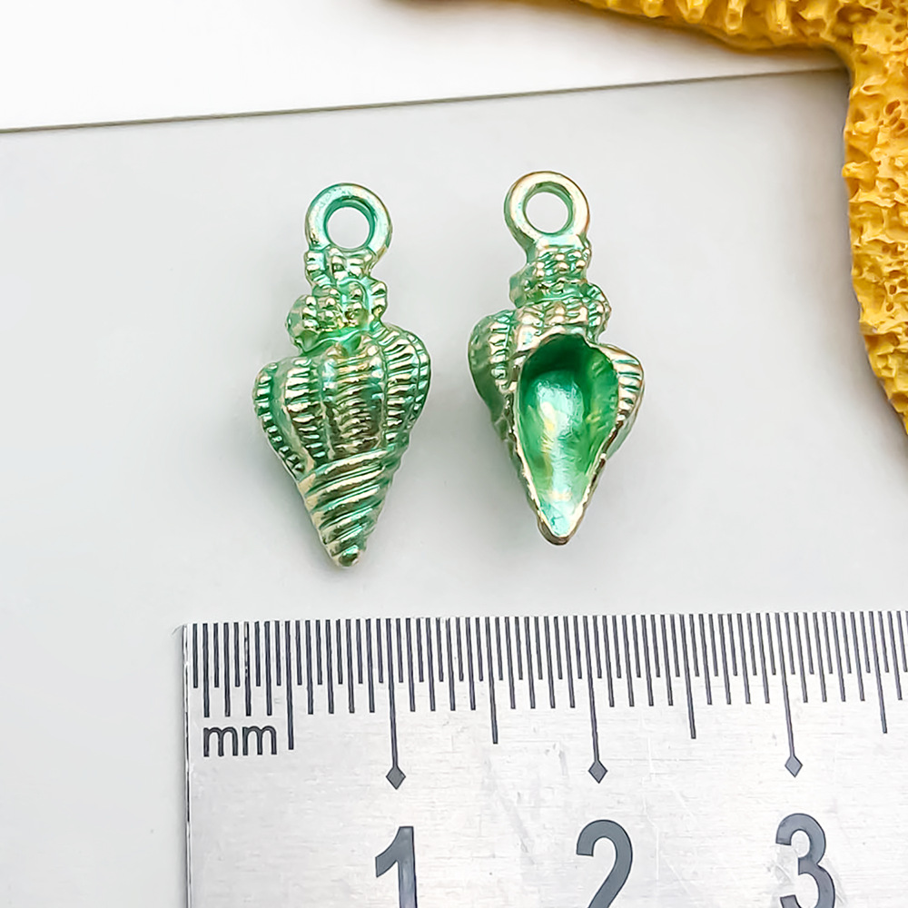 1 oil dripping green conch 9*19mm-1.7g-8599