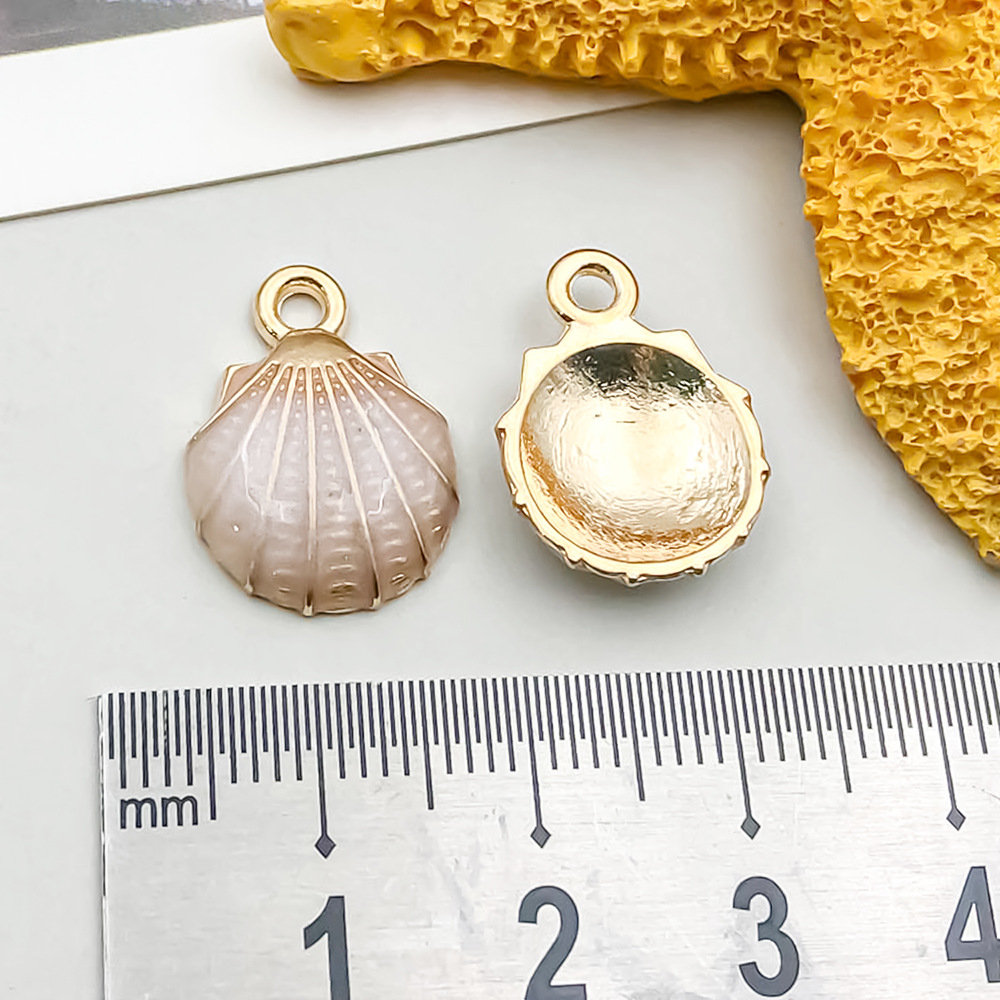 1 oil dripping white pink shell 13*18mm-1.7g-8607