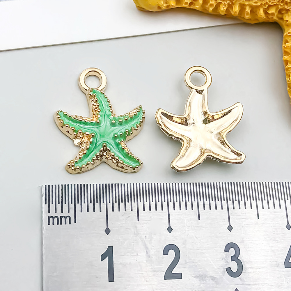 1 oil dripping green starfish 15*18mm-1.1g-8611