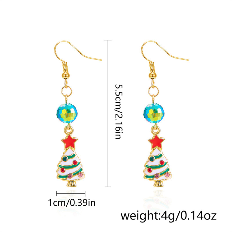 Small christmas tree earrings