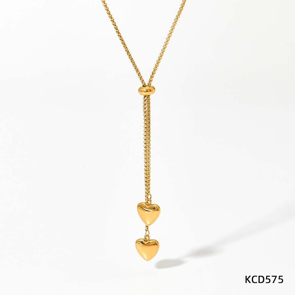 Gold love necklace c575