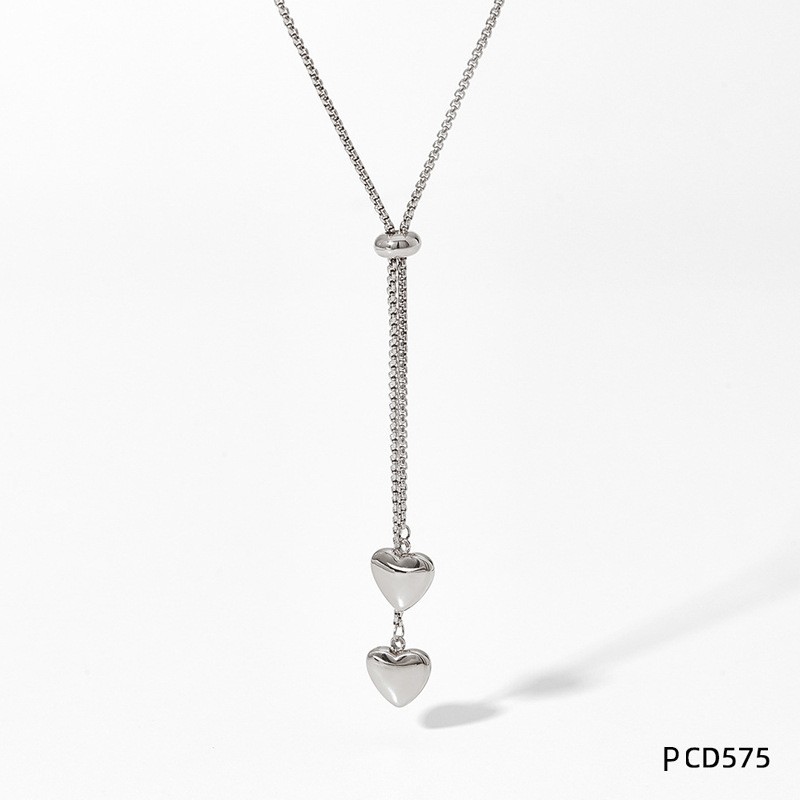 Silver love necklace c575