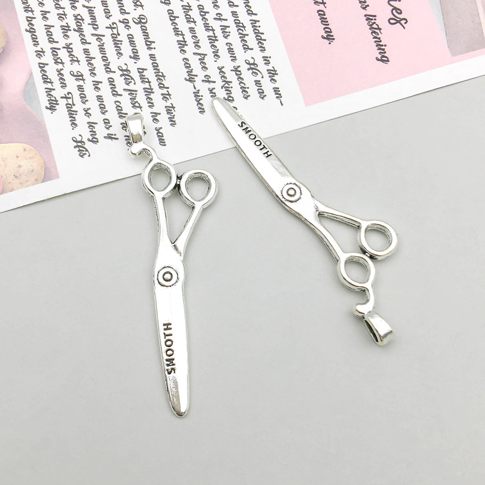 1 antique silver scissors 45*11mm-1.3g-6890