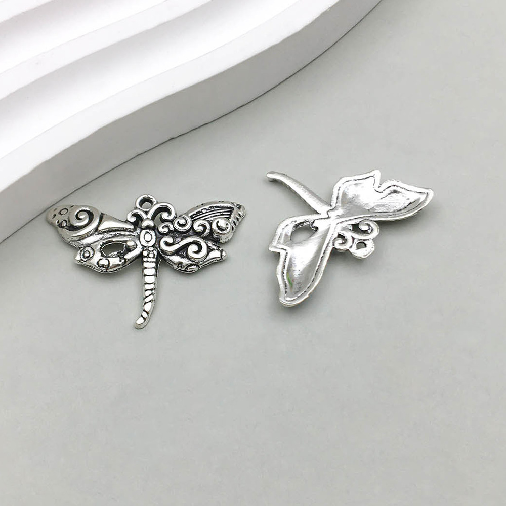 1 antique silver dragonfly 20*28mm-1.5g-3729