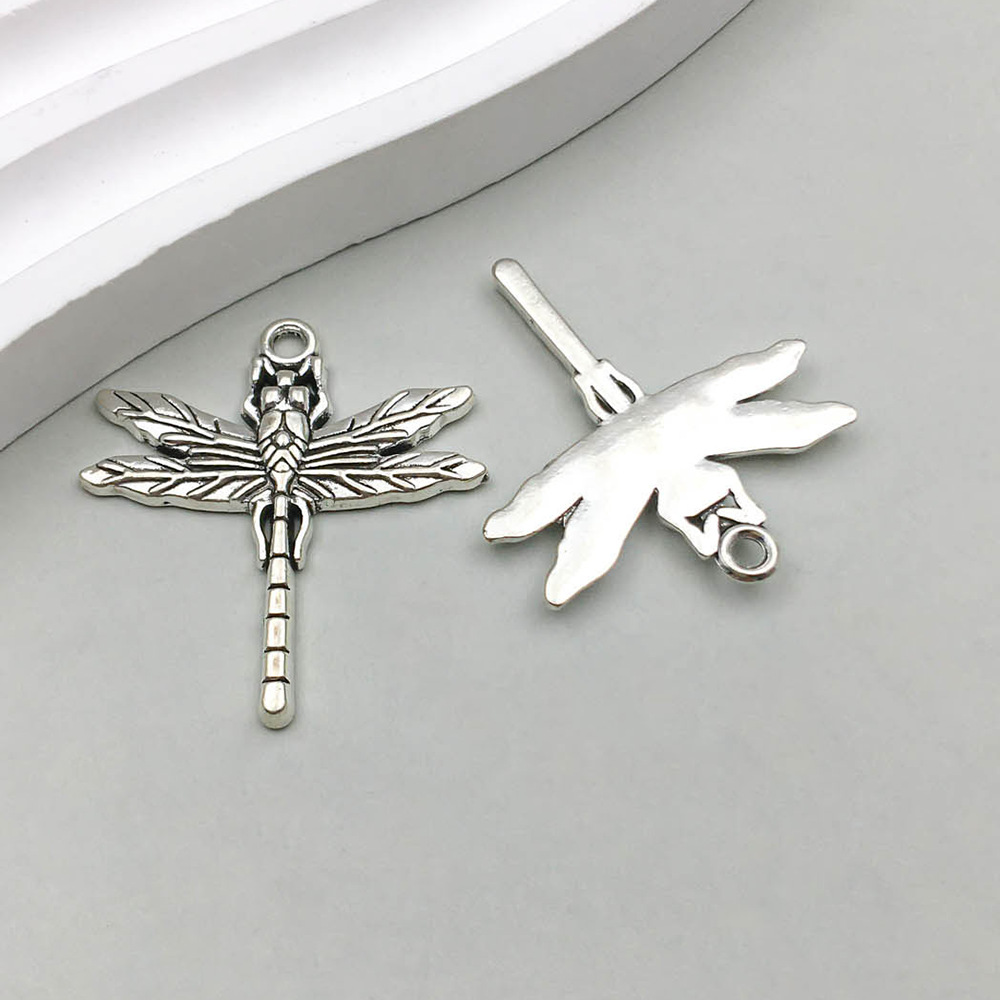 1 antique silver dragonfly 29*31mm-3g-4361