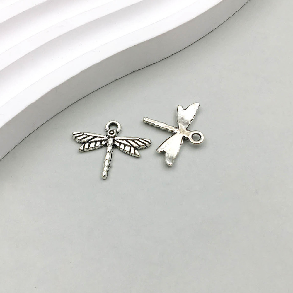 1 antique silver dragonfly 16*19mm-0.7g-7211