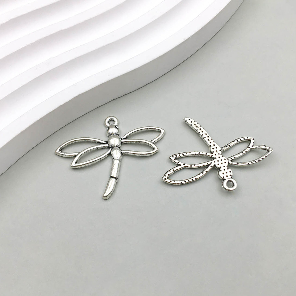 1 antique silver dragonfly 32*26mm-1.1g-7426