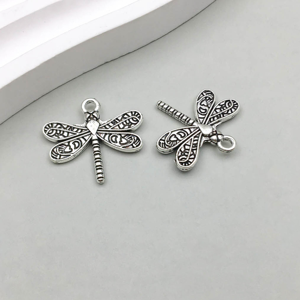 1 antique silver dragonfly 21*20mm-1.2g-10421