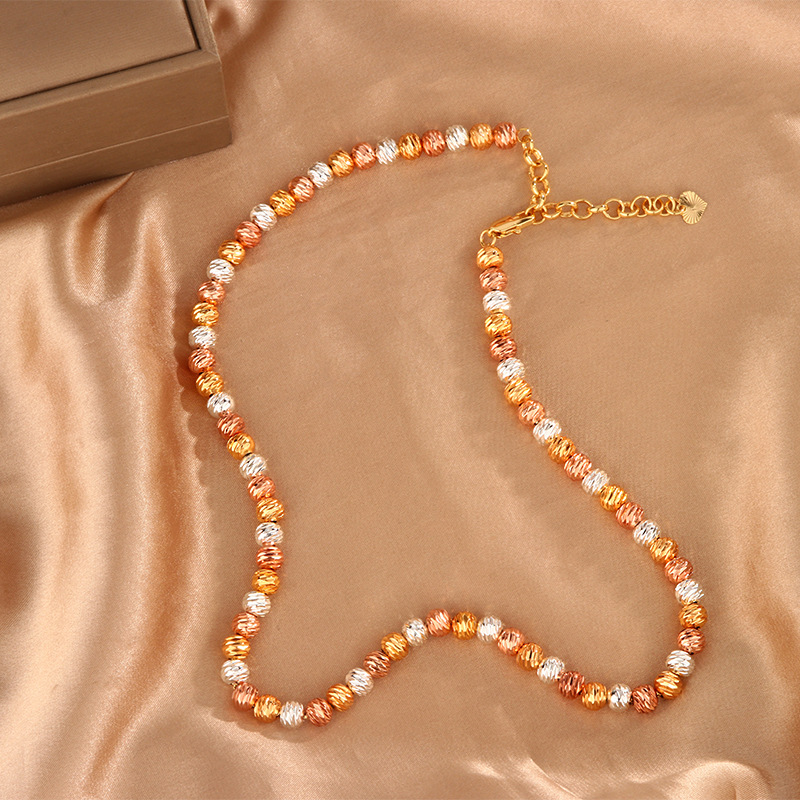 Colored gold necklace 40cm + 5cm