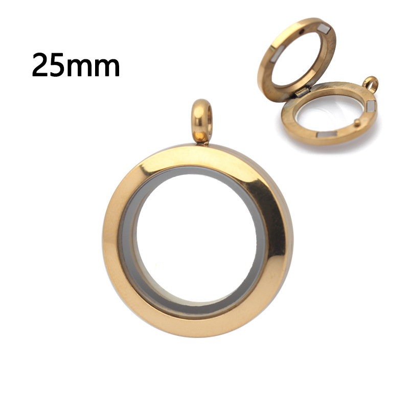 25mm magnetic glossy double glass-gold