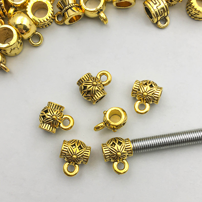 1 antique gold tee hanging head 10*8mm hole 3mm-0.8g-14021