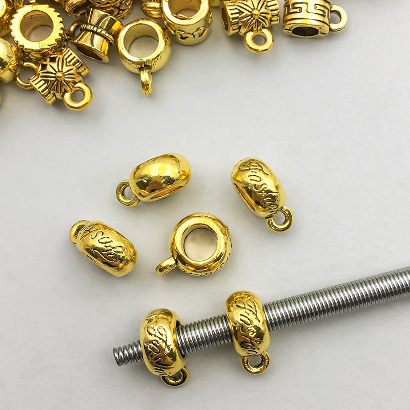 1 antique gold tee hanging head 12*5mm hole 5mm-1.1g-14022