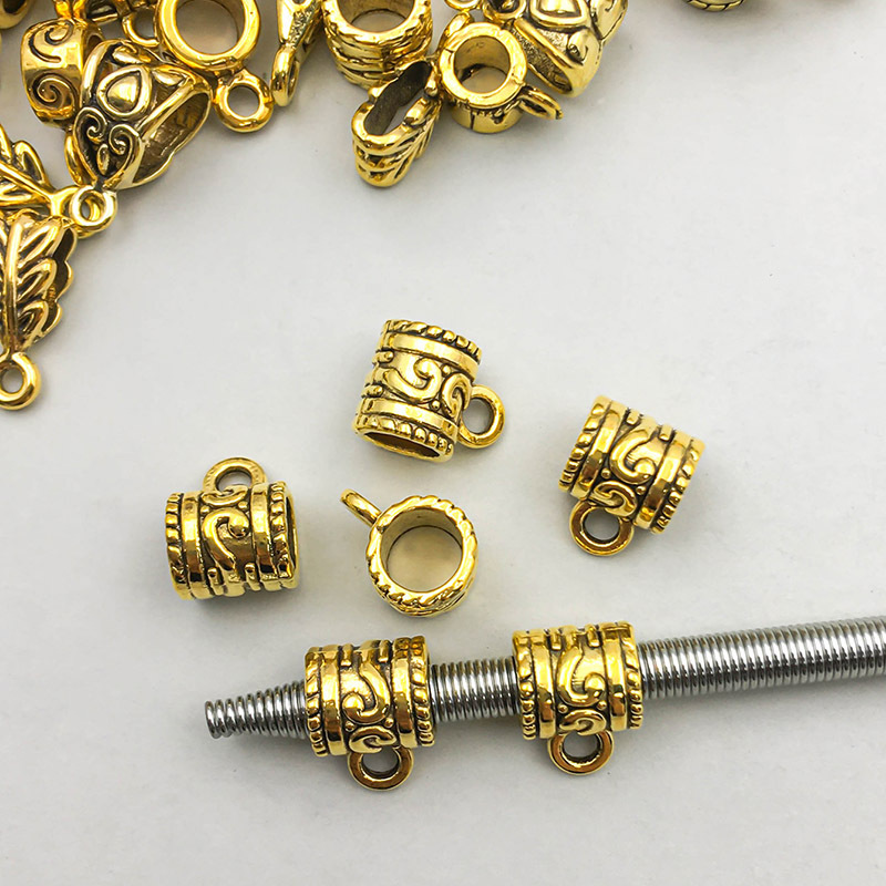 1 antique gold tee hanging head 8*10mm hole 4mm-1.1g-14333