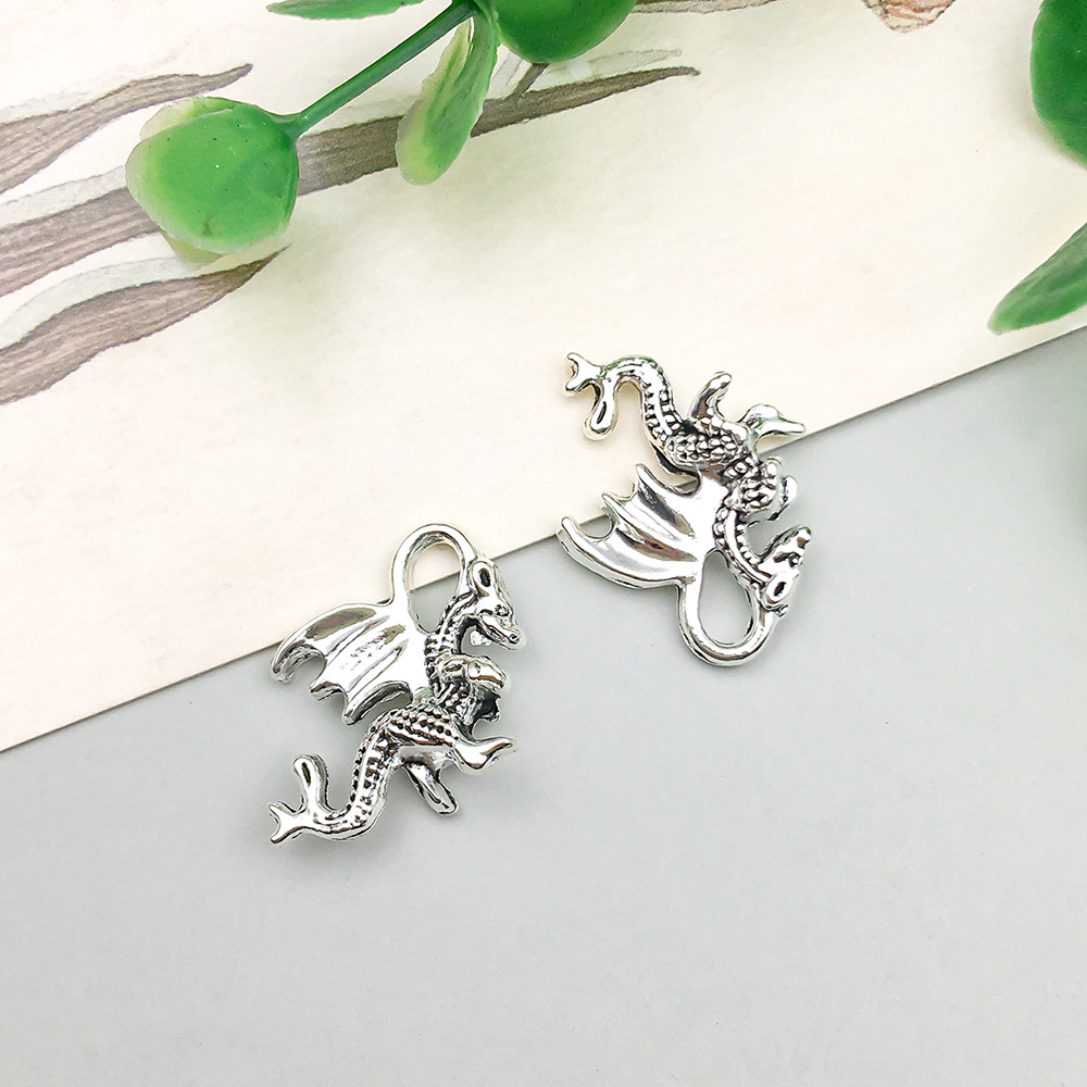 1 antique silver flying dragon 18*14mm-1.5g-b174