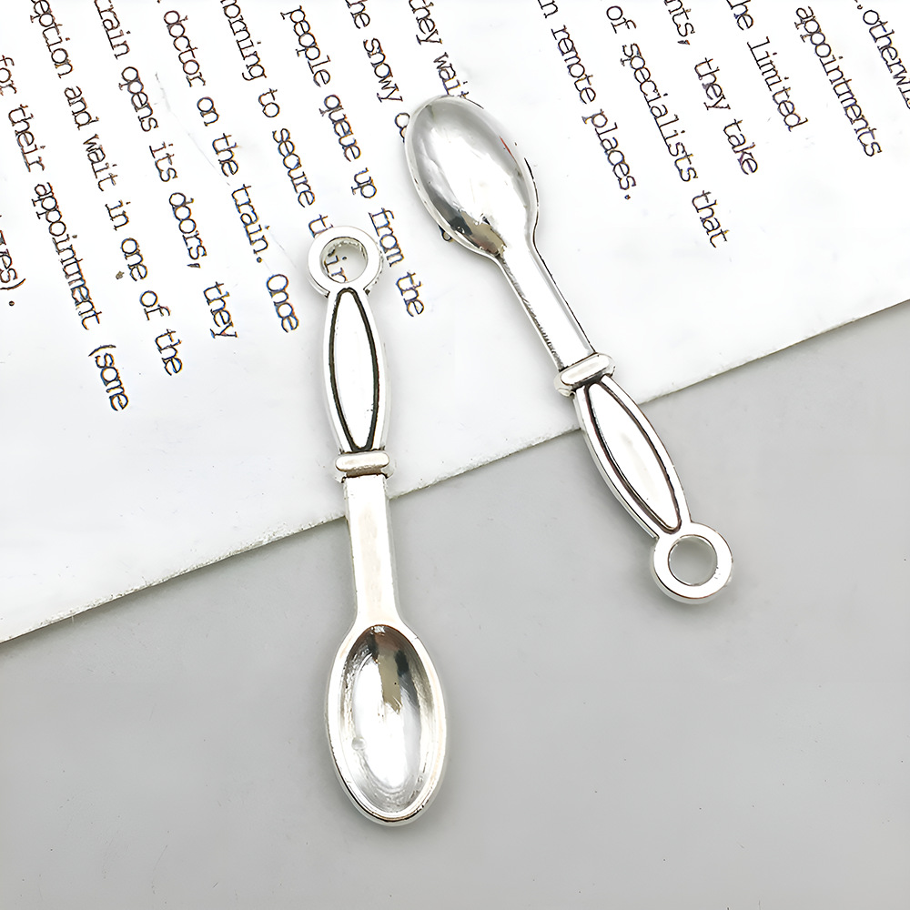 1 antique silver tableware spoon 6*33mm-0.7g-8836