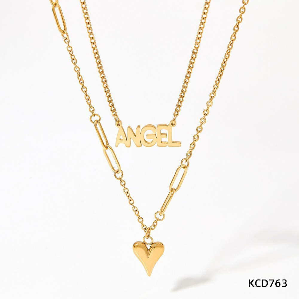 Gold necklace c763