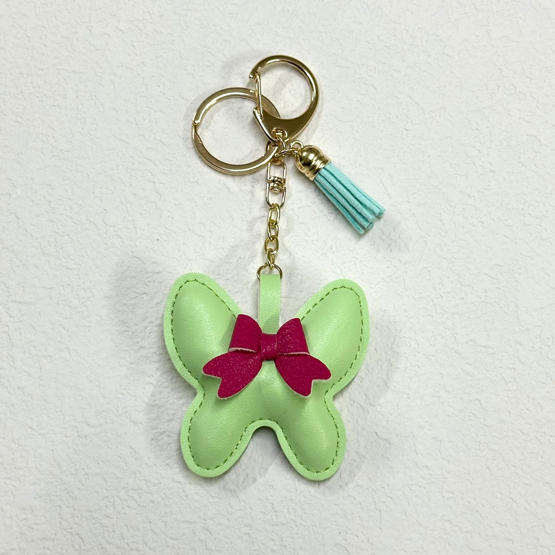 Grass green with key ring tassel